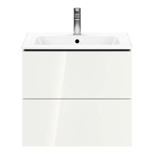 Duravit Meuble sous lavabo L-Cube 62x48,1 cm, blanc brillant, 2 tiroirs, suspendu