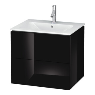 Duravit Meuble sous lavabo L-Cube 62x48,1 cm, blanc brillant, 2 tiroirs, suspendu
