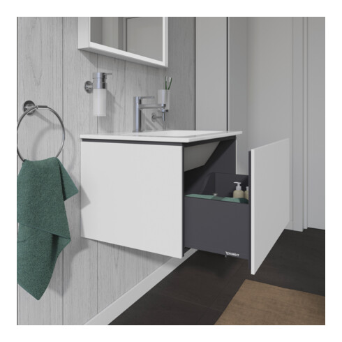 Duravit Meuble sous-lavabo L-Cube 62x48,1 cm, blanc mat, 1 tiroir, suspendu
