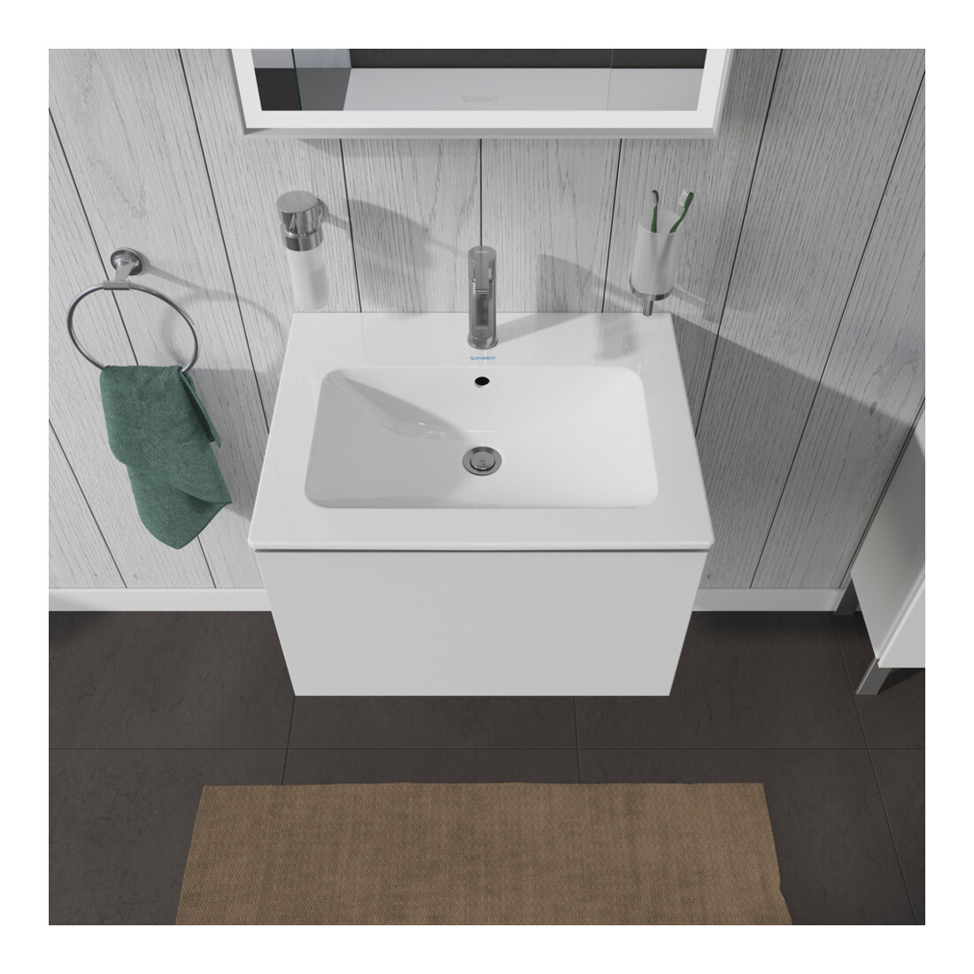 Duravit Meuble sous-lavabo L-Cube 62x48,1 cm, blanc mat, 1 tiroir, suspendu