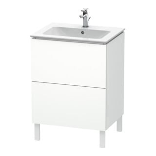 Duravit Meuble sous-lavabo L-Cube 62x48,1 cm, blanc mat, 2 tiroirs, sur pied