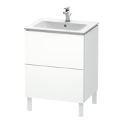 Duravit Meuble sous-lavabo L-Cube 62x48,1 cm, blanc mat, 2 tiroirs, sur pied