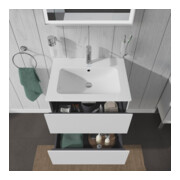 Duravit Meuble sous-lavabo L-Cube 62x48,1 cm, blanc mat, 2 tiroirs, suspendu-2