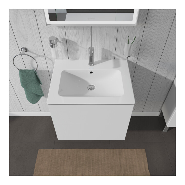 Duravit Meuble sous-lavabo L-Cube 62x48,1 cm, blanc mat, 2 tiroirs, suspendu