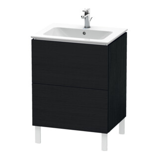 Duravit Meuble sous lavabo L-Cube 62x48,1 cm, blanc œuf, 2 tiroirs, sur pied