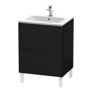 Duravit Meuble sous lavabo L-Cube 62x48,1 cm, blanc œuf, 2 tiroirs, sur pied