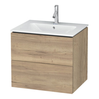 Duravit Meuble sous lavabo L-Cube 62x48,1 cm, blanc œuf, 2 tiroirs, suspendu