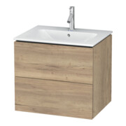 Duravit Meuble sous lavabo L-Cube 62x48,1 cm, blanc œuf, 2 tiroirs, suspendu