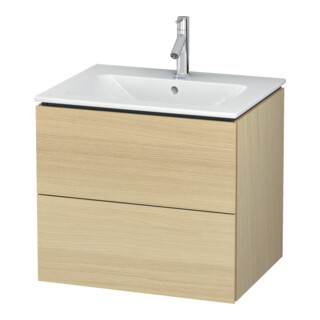 Duravit Meuble sous-lavabo L-Cube 62x48,1 cm, chêne méd., 2 tiroirs, suspendu