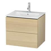 Duravit Meuble sous-lavabo L-Cube 62x48,1 cm, chêne méd., 2 tiroirs, suspendu