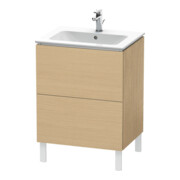Duravit Meuble sous-lavabo L-Cube 62x48,1 cm, chêne naturel, 2 tiroirs, sur pied