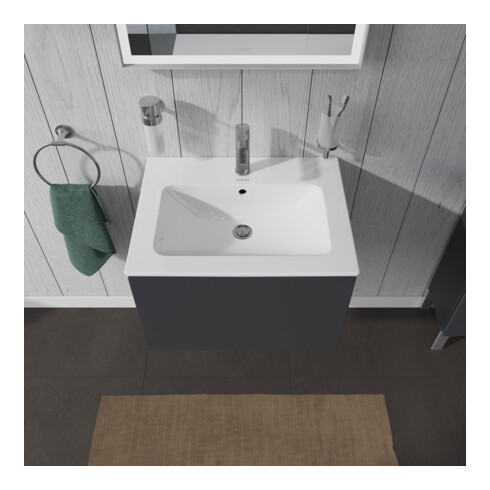 Duravit Meuble sous-lavabo L-Cube 62x48,1 cm, graph ma, 1 tiroir, suspendu