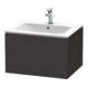 Duravit Meuble sous-lavabo L-Cube 62x48,1 cm, graphite mat, 1 tiroir, suspendu-1