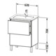Duravit Meuble sous lavabo L-Cube 62x48,1 cm, graphite mat, 2 tiroirs, debout