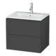 Duravit Meuble sous-lavabo L-Cube 62x48,1 cm, graphite mat, 2 tiroirs, suspendu-1