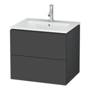 Duravit Meuble sous-lavabo L-Cube 62x48,1 cm, graphite mat, 2 tiroirs, suspendu