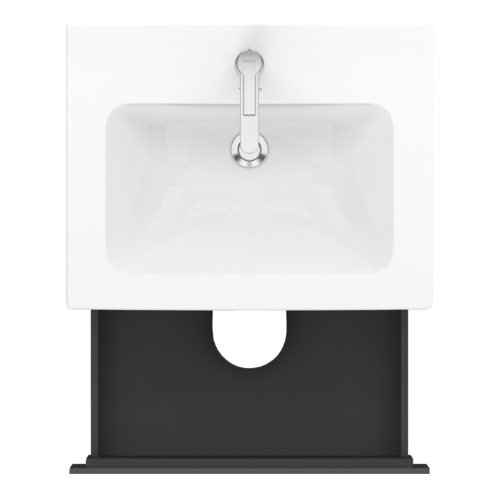 Duravit Meuble sous-lavabo L-Cube 62x48,1 cm, graphite mat, 2 tiroirs, suspendu