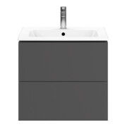 Duravit Meuble sous-lavabo L-Cube 62x48,1 cm, graphite mat, 2 tiroirs, suspendu-4
