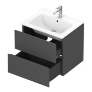 Duravit Meuble sous-lavabo L-Cube 62x48,1 cm, graphite mat, 2 tiroirs, suspendu-5