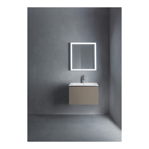 Duravit Meuble sous lavabo L-Cube 62x48,1 cm, gris mat, 1 tiroir, suspendu