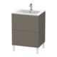 Duravit Meuble sous-lavabo L-Cube 62x48,1 cm, gris mat, 2 tiroirs, debout-1