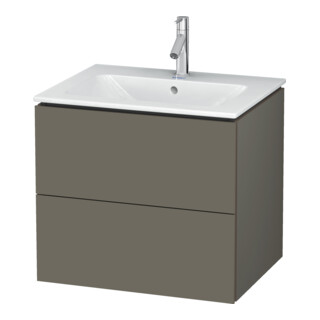 Duravit Meuble sous lavabo L-Cube 62x48,1 cm, gris mat, 2 tiroirs, suspendu