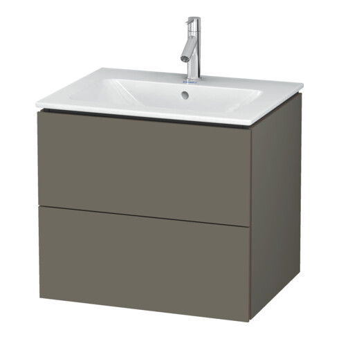 Duravit Meuble sous lavabo L-Cube 62x48,1 cm, gris mat, 2 tiroirs, suspendu