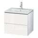 Duravit Meuble sous lavabo L-Cube 62x48,1 cm, gris mat, 2 tiroirs, suspendu
