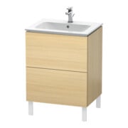 Duravit Meuble sous lavabo L-Cube 62x48,1 cm, méd. œuf, 2 tiroirs, sur pied