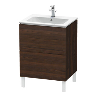 Duravit Meuble sous lavabo L-Cube 62x48,1 cm, noyer, 2 tiroirs, sur pied