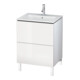 Duravit Meuble sous lavabo L-Cube 62x48,1 cm, noyer, 2 tiroirs, sur pied