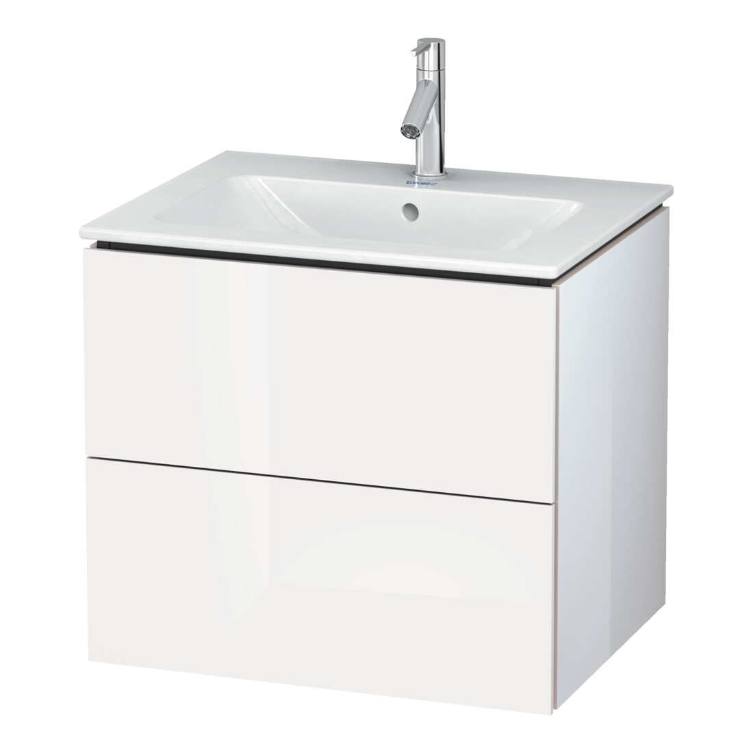 Duravit Meuble sous-lavabo L-Cube 62x48,1 cm, noyer, 2 tiroirs, suspendu