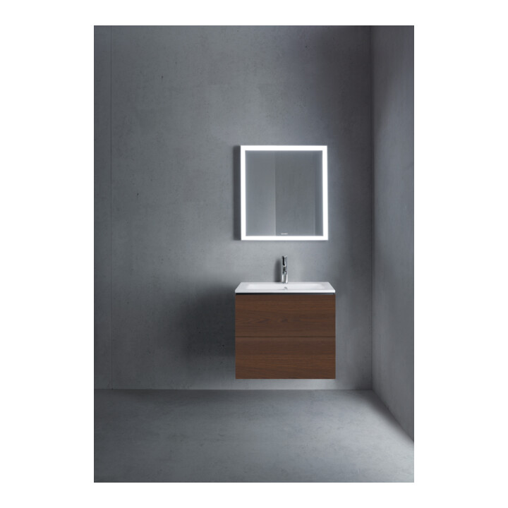 Duravit Meuble sous-lavabo L-Cube 62x48,1 cm, noyer, 2 tiroirs, suspendu
