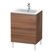 Duravit Meuble sous lavabo L-Cube 62x48,1 cm, noyer naturel, 2 tiroirs, sur pied-1