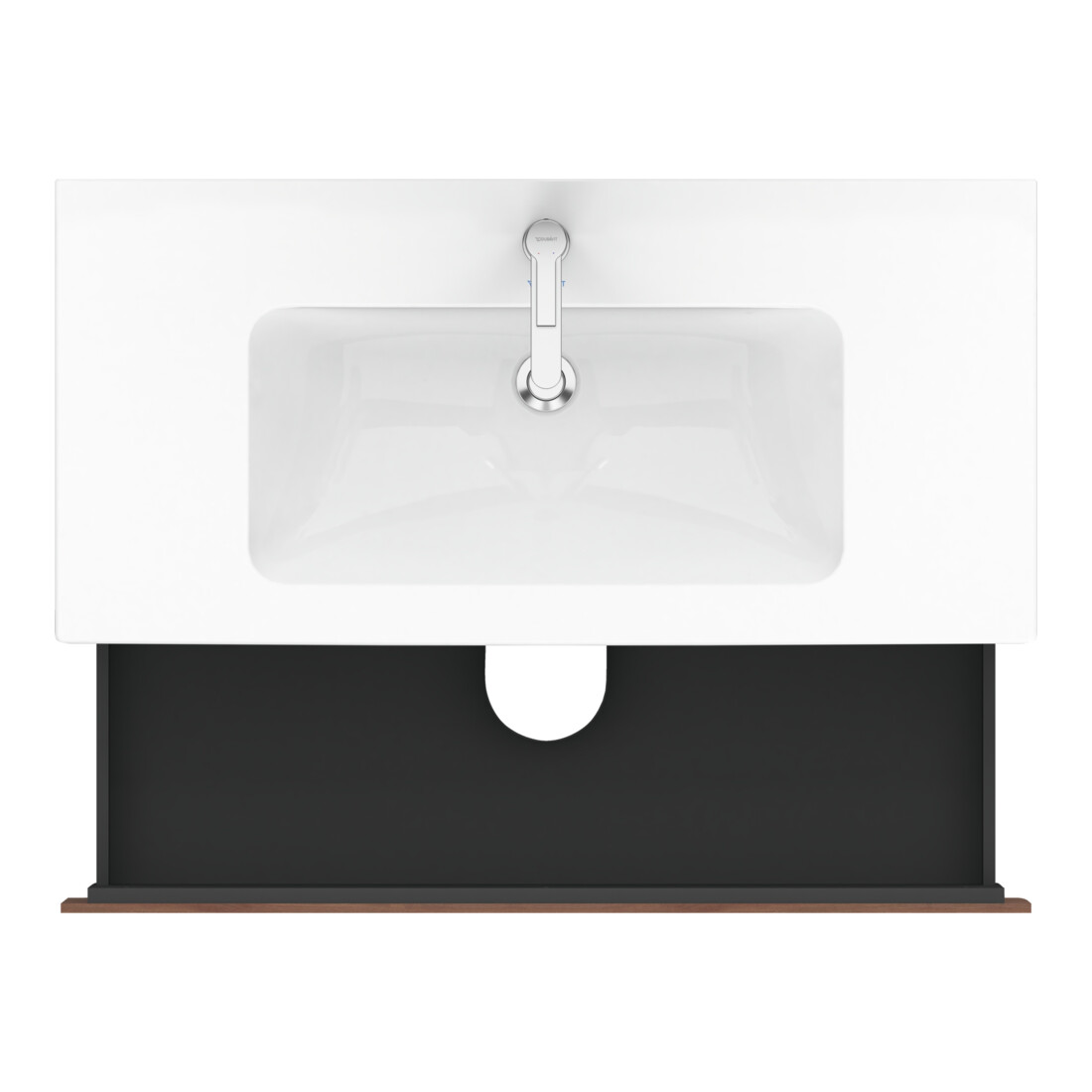 Duravit Meuble sous-lavabo L-Cube 62x48,1 cm, noyer naturel, 2 tiroirs, suspendu
