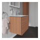 Duravit Meuble sous-lavabo L-Cube 62x48,1 cm, noyer naturel, 2 tiroirs, suspendu