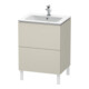 Duravit Meuble sous lavabo L-Cube 62x48,1 cm, tau mat, 2 tiroirs, debout-1
