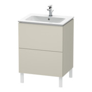 Duravit Meuble sous lavabo L-Cube 62x48,1 cm, tau mat, 2 tiroirs, debout