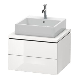 Duravit Meuble sous lavabo L-Cube 62x54,7 cm, blanc brillant, 2 tiroirs