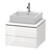 Duravit Meuble sous lavabo L-Cube 62x54,7 cm, blanc brillant, 2 tiroirs