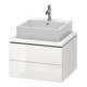 Duravit Meuble sous-lavabo L-Cube 62x54,7 cm, blanc brillant, 2 tiroirs-1