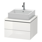 Duravit Meuble sous-lavabo L-Cube 62x54,7 cm, blanc brillant, 2 tiroirs