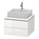 Duravit Meuble sous-lavabo L-Cube 62x54,7 cm, blanc brillant, avec 2 tiroirs-5