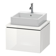 Duravit Meuble sous lavabo L-Cube 62x54,7 cm, blanc brillant, avec console, 1 tiroir