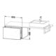 Duravit Meuble sous lavabo L-Cube 62x54,7 cm, blanc brillant, avec console, 1 tiroir-3
