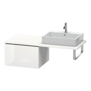 Duravit Meuble sous lavabo L-Cube 62x54,7 cm, blanc brillant, avec console, 1 tiroir