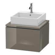 Duravit Meuble sous lavabo L-Cube 62x54,7 cm, blanc brillant, pour console, 1 tiroir