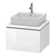 Duravit Meuble sous-lavabo L-Cube 62x54,7 cm, blanc mat, avec console, 1 tiroir