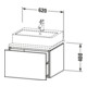 Duravit Meuble sous-lavabo L-Cube 62x54,7 cm, blanc mat, avec console, 1 tiroir