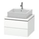 Duravit Meuble sous lavabo L-Cube 62x54,7 cm, blanc mat, f Kons, 2 tiroirs-1